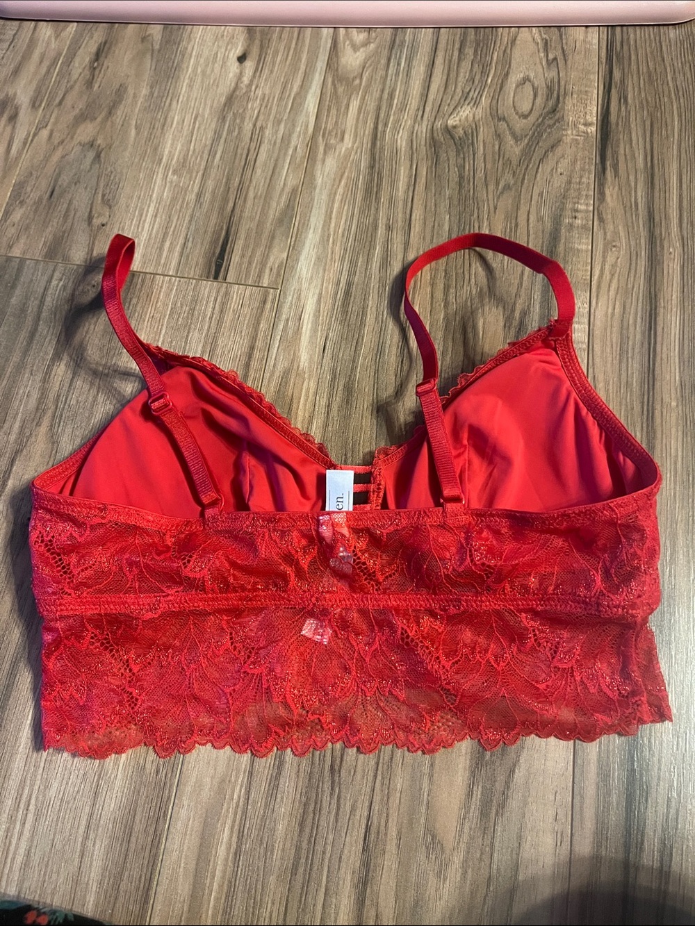 Auden Red Lace Longline Bralette - Picture 6 of 9